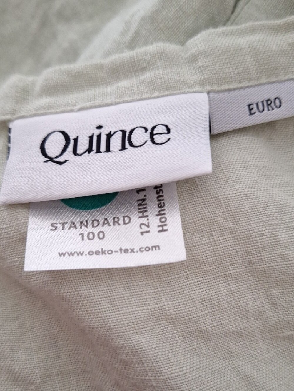 Quince Quince European Linen Euro Sham Willowleaf NWOT - Picture 3 of 5